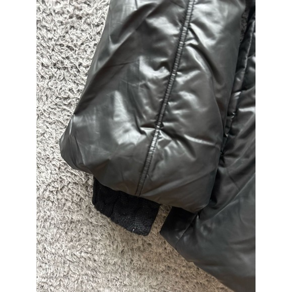 Mackage Peach Signature Collar Down Puffer Coat Black Natural Fur‎ Womens Size M - Picture 7 of 16